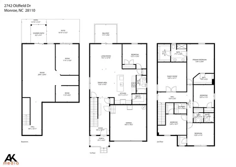 Floorplan - 2742 Oldfield Dr, Monroe, NC 28110 photo 1 of 1