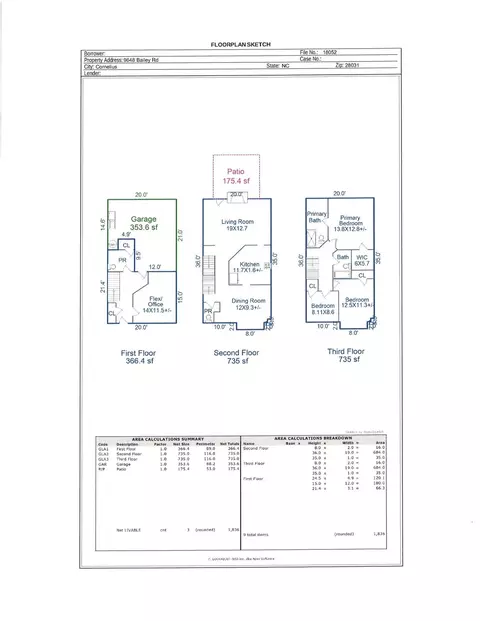 Floorplan - 9648 Bailey Rd, Cornelius, NC 28031 photo 1 of 1