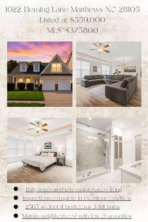 1022 Fleming Ln, Matthews, NC 28104