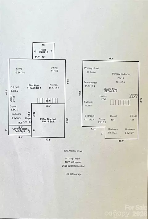 Floorplan - 526 Ardsley Dr, Locust, NC 28097 photo 1 of 1