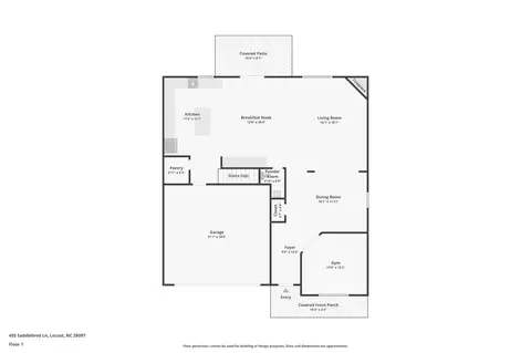 Floorplan - 455 Saddlebred Ln, Locust, NC 28097 photo 2 of 3