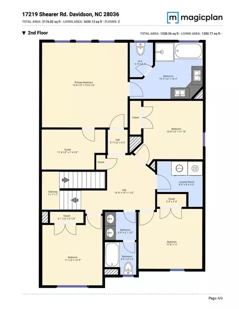Floorplan - 17219 Shearer Rd, Davidson, NC 28036 photo 2 of 2