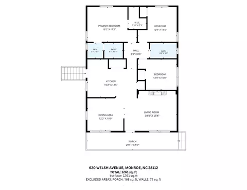 Floorplan - 620 Welsh Ave, Monroe, NC 28112 photo 1 of 1