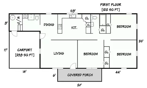 Floorplan - 1108 2nd Se St SE, Conover, NC 28613 photo 1 of 1