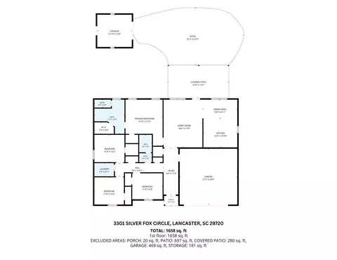 Floorplan - 3301 Silver Fox Cir, Lancaster, SC 29720 photo 1 of 1