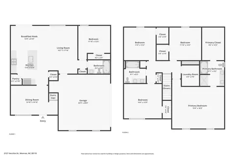 Floorplan - 2127 Vecchio Dr, Monroe, NC 28110 photo 1 of 1