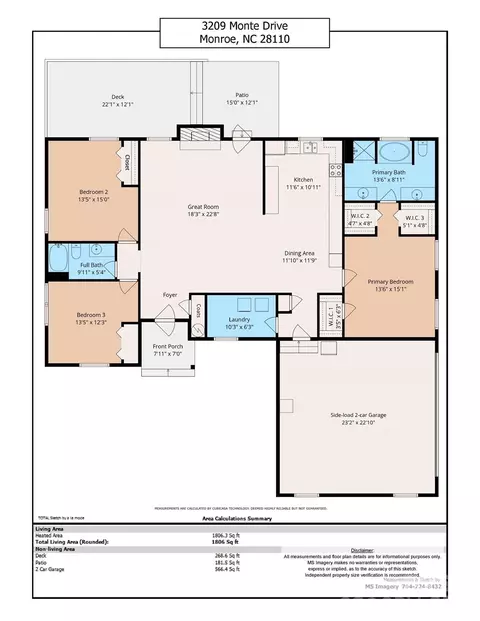 Floorplan - 3209 Monte Dr, Monroe, NC 28110 photo 1 of 1
