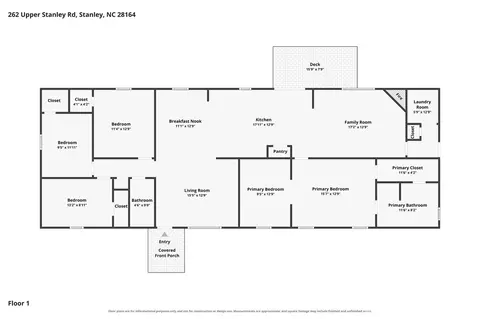 Floorplan - 262 Upper Stanley Rd, Stanley, NC 28164 photo 1 of 1