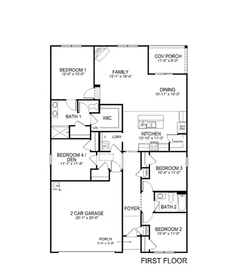 Floorplan - 2128 Vanderlyn St, Monroe, NC 28112 photo 1 of 1