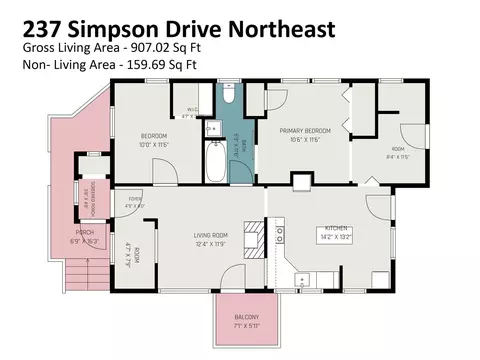 Floorplan - 237 Simpson Ne Dr NE, Concord, NC 28025 photo 1 of 1