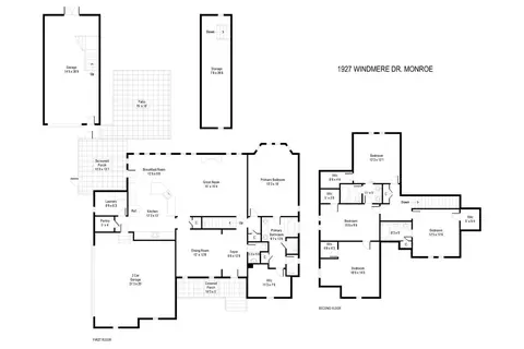 Floorplan - 1927 Windmere Dr, Monroe, NC 28110 photo 1 of 1