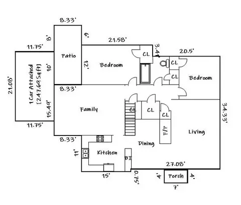 Floorplan - 419 1st N Ave N, Conover, NC 28613 photo 1 of 1