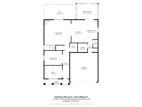 Floorplan - 10730 Tuff Ln, Davidson, NC 28036 photo 1 of 3