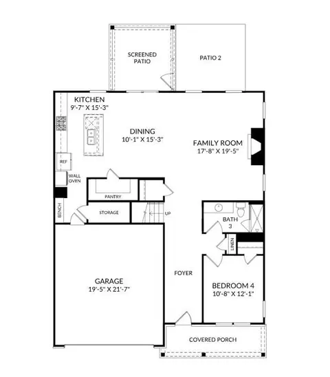 Floorplan - 1919 Pine Nut Trl, Indian Trail, NC 28079 photo 1 of 2