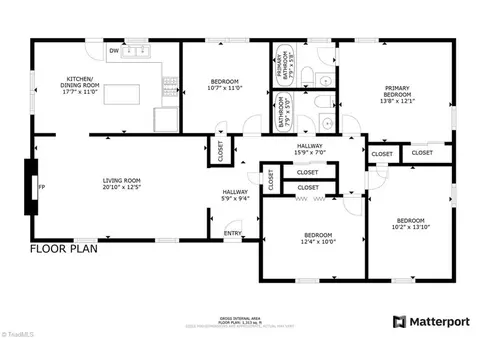 Floorplan - 1606 Grantham Dr, High Point, NC 27265 photo 1 of 1
