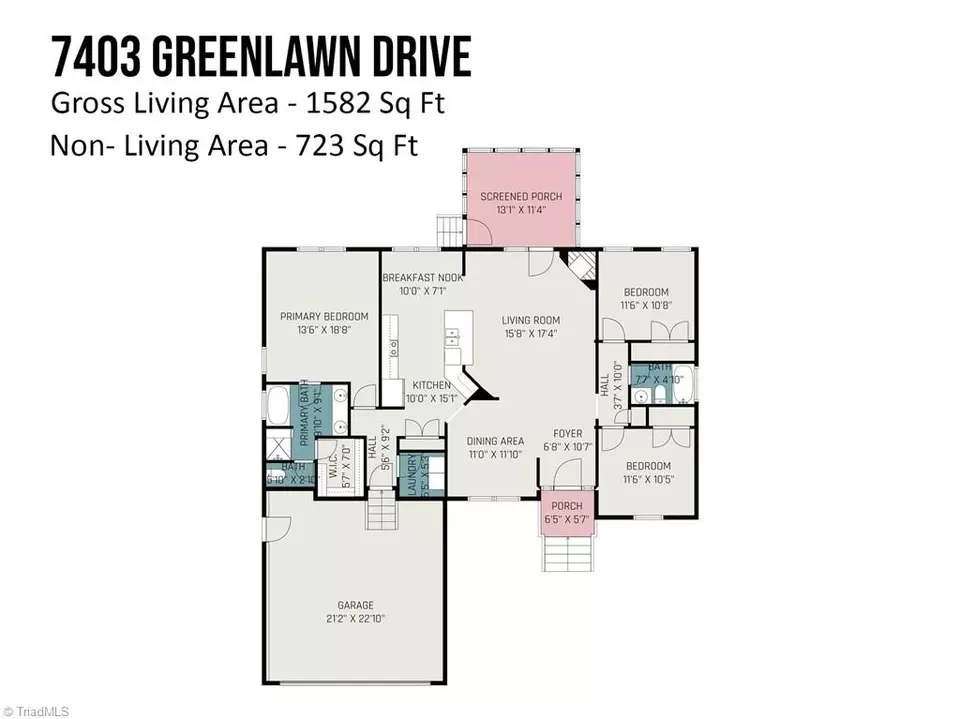 Floorplan - 7403 Greenlawn Dr, Summerfield, NC 27358 photo 1 of 1