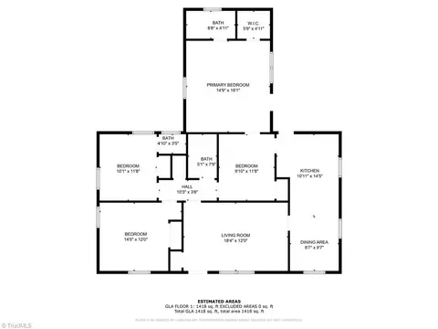 Floorplan - 1406 Delk Dr, High Point, NC 27265 photo 1 of 1