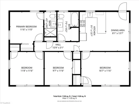 Floorplan - 2108 Carpenter St, Greensboro, NC 27403 photo 1 of 1