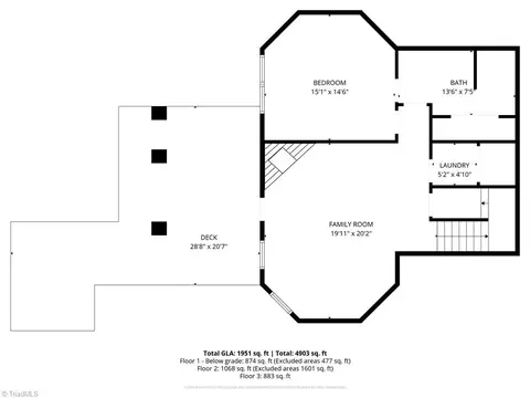 Floorplan - 1040 Sycamore St, King, NC 27021 photo 1 of 3