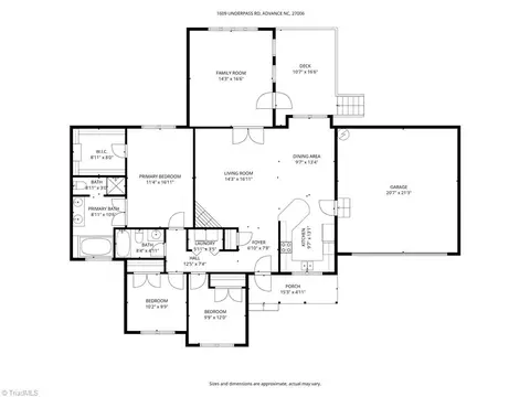 Floorplan - 1609 Underpass Rd, Advance, NC 27006 photo 1 of 1