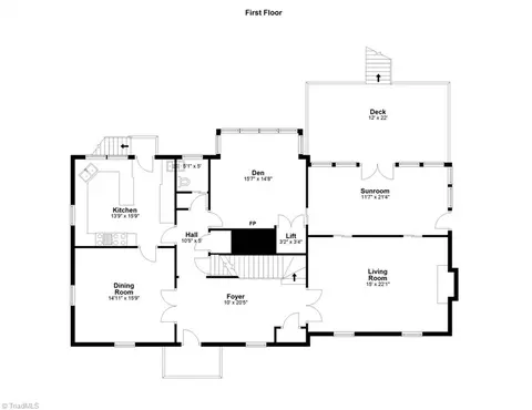 Floorplan - 417 Hillcrest Dr, High Point, NC 27262 photo 1 of 3