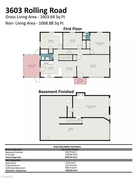 Floorplan - 3603 Rolling Rd, High Point, NC 27265 photo 1 of 1