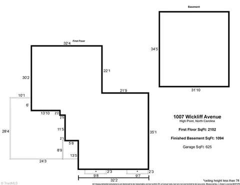 Floorplan - 1007 Wickliff Ave, High Point, NC 27262 photo 3 of 3