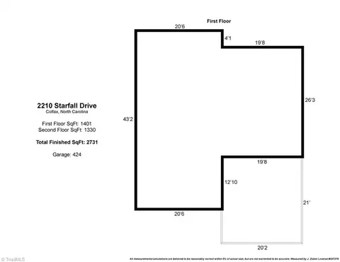 Floorplan - 2210 Starfall Dr, Colfax, NC 27235 photo 3 of 4