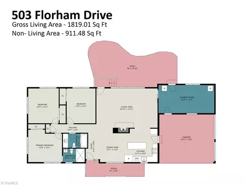 Floorplan - 503 Florham Dr, High Point, NC 27262 photo 1 of 1