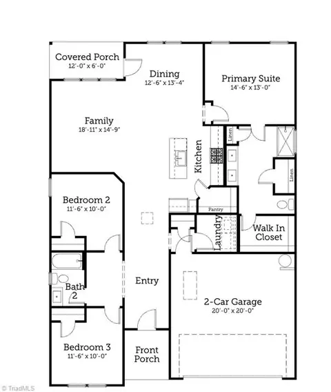 Floorplan - 5551 Rock Valley Dr, Trinity, NC 27370 photo 1 of 1