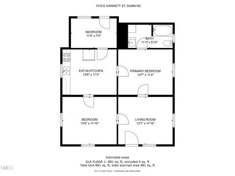 Floorplan - 1010 E Harnett St, Dunn, NC 28334 photo 1 of 1