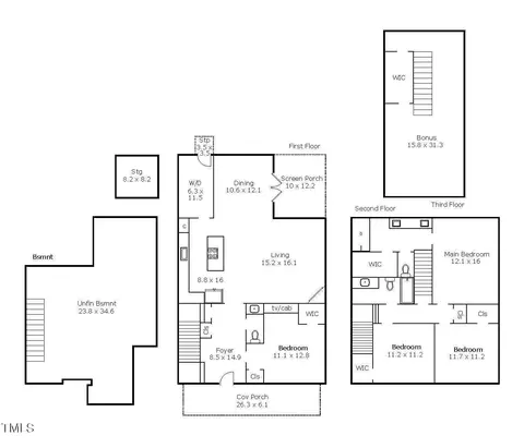 Floorplan - 206 Dacian Ave, Durham, NC 27701 photo 1 of 1