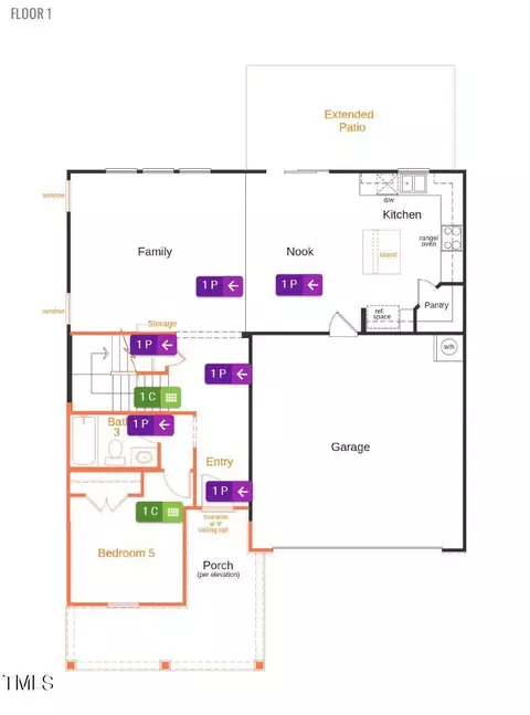 Floorplan - 1552 Underbrush Dr, Durham, NC 27703 photo 1 of 2