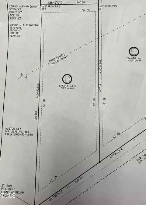 lot D New Sandy Hill Church Rd, Sims, NC 27880