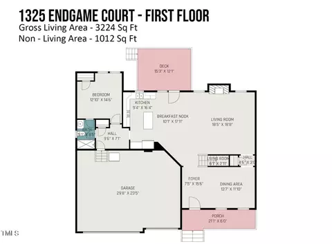 Floorplan - 1325 Endgame Ct, Wake Forest, NC 27587 photo 1 of 2