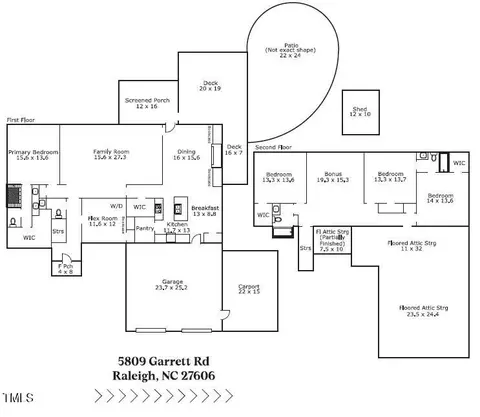 Floorplan - 5809 Garrett Rd, Durham, NC 27707 photo 1 of 1