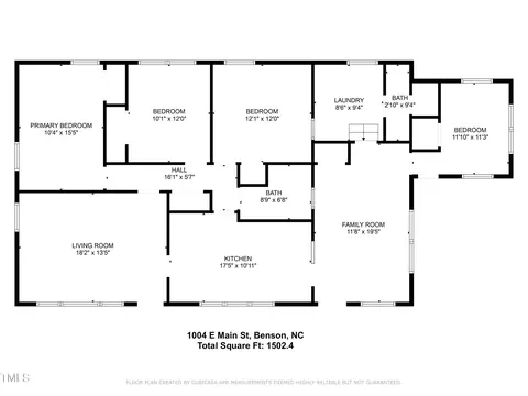 Floorplan - 1004 E Main St, Benson, NC 27504 photo 1 of 1