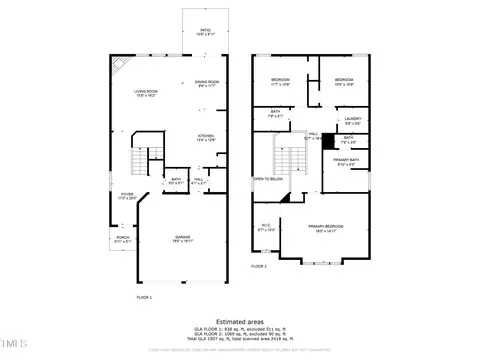 Floorplan - 3014 September Dr, Durham, NC 27703 photo 1 of 1