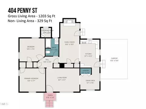 Floorplan - 404 Penny St, Garner, NC 27529 photo 1 of 1