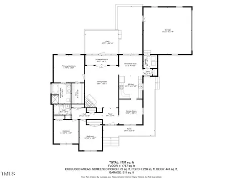 Floorplan - 144 Leach Dr, Garner, NC 27529 photo 1 of 1