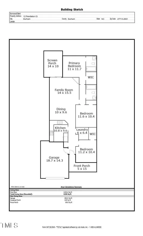 Floorplan - 12 Pendleton Ct, Durham, NC 27713 photo 1 of 1