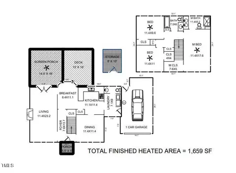 Floorplan - 1015 Apache Ln, Apex, NC 27502 photo 1 of 1