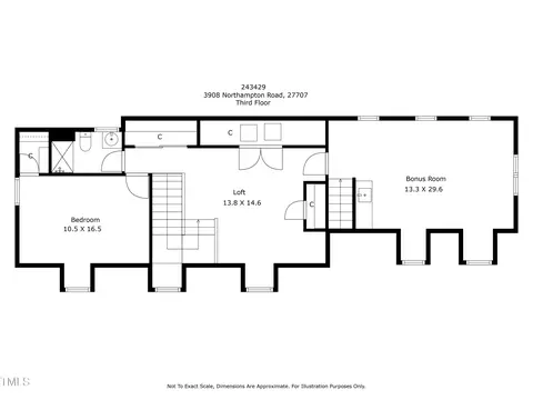 Floorplan - 3908 Northampton Rd, Durham, NC 27707 photo 3 of 4