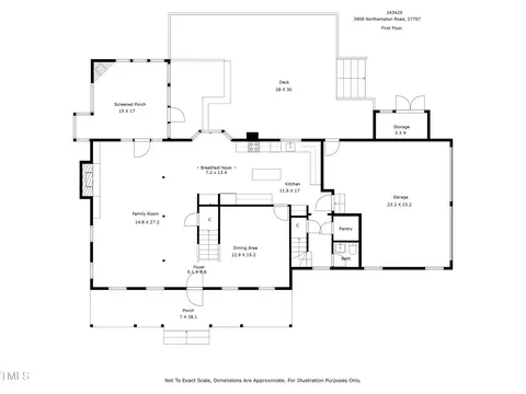 Floorplan - 3908 Northampton Rd, Durham, NC 27707 photo 1 of 4