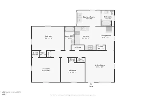Floorplan - 4022 Neal Rd, Durham, NC 27705 photo 1 of 1