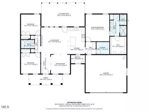 Floorplan - 9437 Bear Run Ln, Middlesex, NC 27557 photo 1 of 1