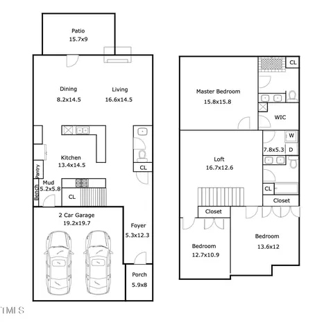 Floorplan - 1008 Monmouth Loop, Cary, NC 27513 photo 1 of 1