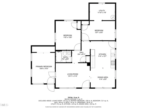 Floorplan - 521 E Third St, Wendell, NC 27591 photo 1 of 2