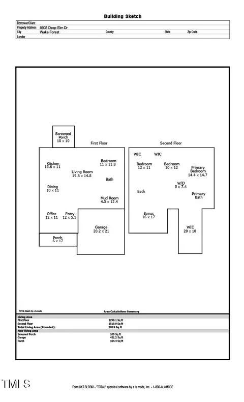 Floorplan - 8608 Deep Elm Dr, Wake Forest, NC 27587 photo 1 of 1