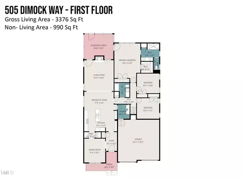 Floorplan - 505 Dimock Way, Wake Forest, NC 27587 photo 1 of 2